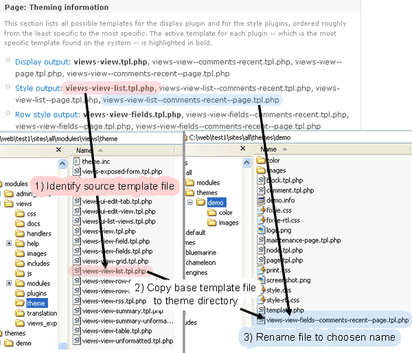 Identifying and Copying a Template File