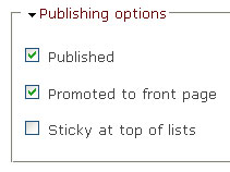 Publishing Settings